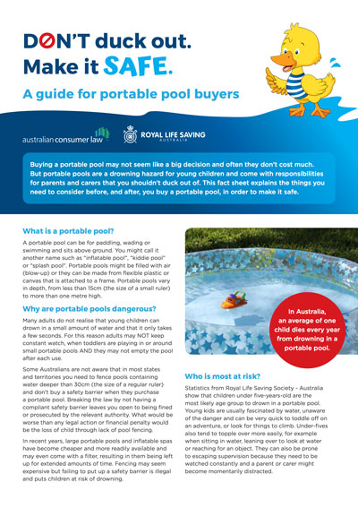 Portable Pool Factsheet