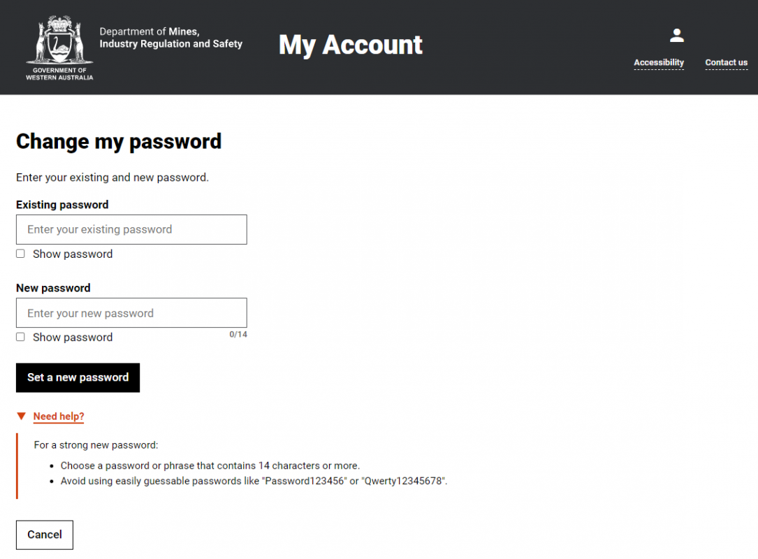 Step 4 Change my password